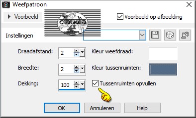 Effecten - Textuureffecten - Weefpatroon