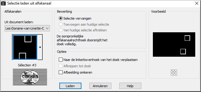 Selecties - Selectie laden/opslaan - Selectie laden uit alfakanaal : Sélection #3