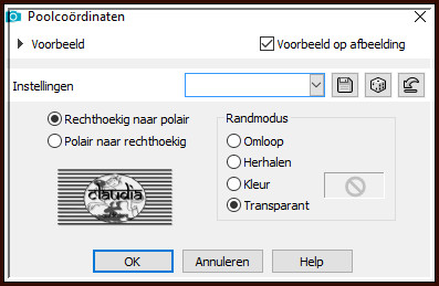 Effecten - Vervormingseffecten - Poolcoördinaten