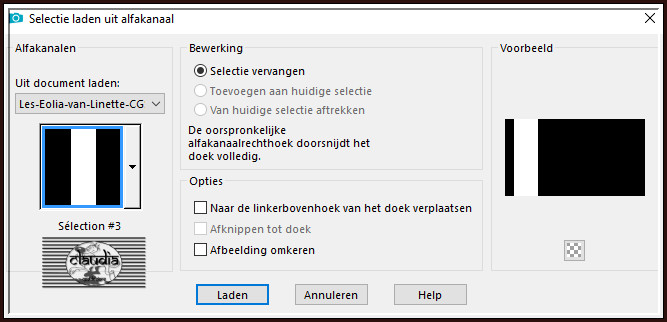 Selecties - Selectie laden/opslaan - Selectie laden uit alfakanaal : Sélection #3