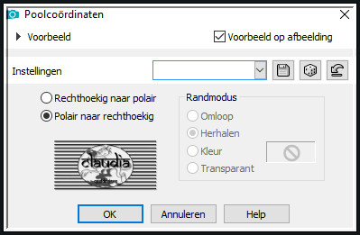 Effecten - Vervormingseffecten - Poolcoördinaten