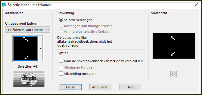 Selecties - Selectie laden/opslaan - Selectie laden uit alfakanaal : Sélection #6