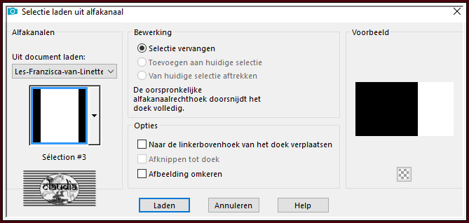 Selecties - Selectie laden/opslaan - Selectie laden uit alfakanaal : Sélection #3