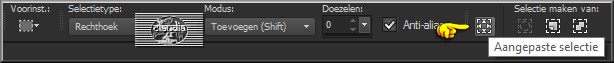 Selectiegereedschap (toets S op het toetsenbord) - Aangepaste selectie
