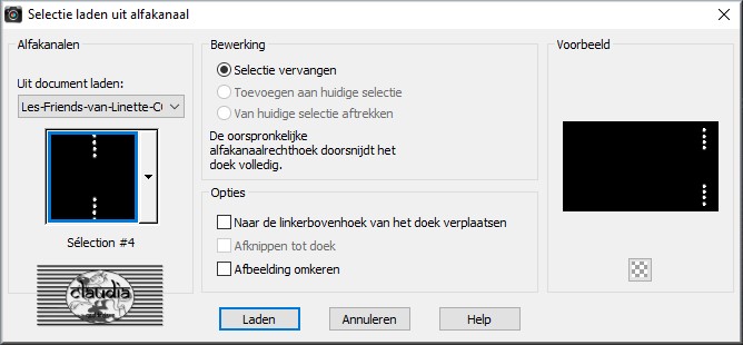 Selectie laden uit alfakanaal : Sélection #4