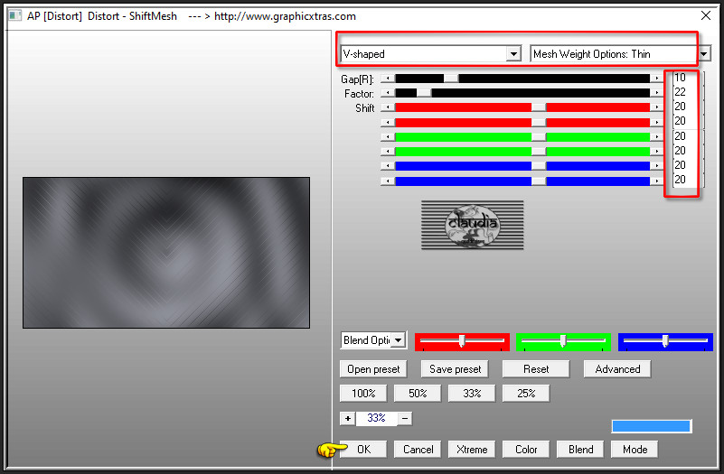 Effecten - Insteekfilters - AP [Distort] - Distort - ShiftMesh