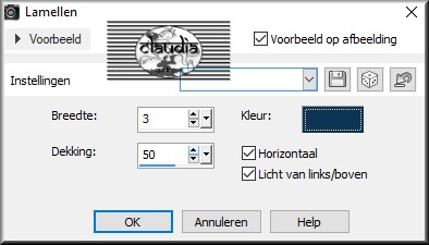 Effecten - Textuureffecten - Lamellen