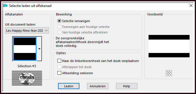 Selecties - Selectie laden/opslaan - Selectie laden uit alfakanaal : Sélection #3