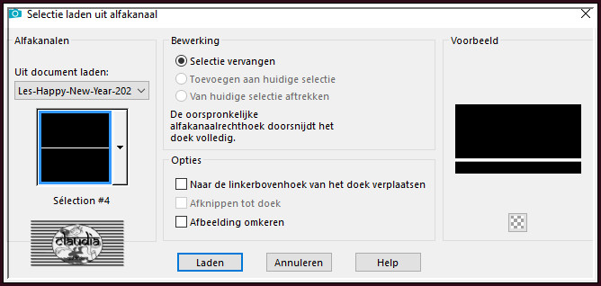 Selecties - Selectie laden/opslaan - Selectie laden uit alfakanaal : Sélection #4