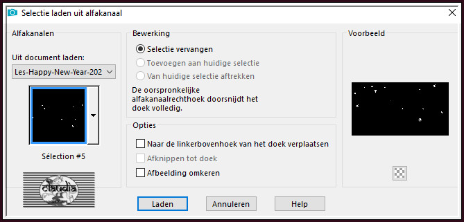 Selecties - Selectie laden/opslaan - Selectie laden uit alfakanaal : Sélection #5