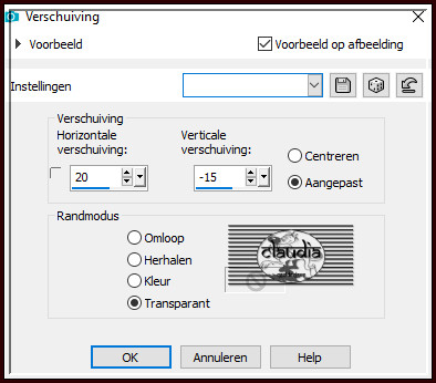 Effecten - Afbeeldingseffecten - Verschuiving