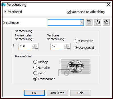 Effecten - Afbeeldingseffecten - Verschuiving