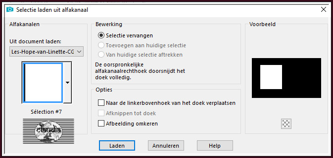 Selecties - Selectie laden/opslaan - Selectie laden uit alfakanaal : Sélection #7