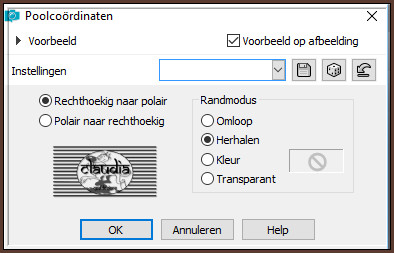 Effecten - Vervormingseffecten - Poolcoördinaten