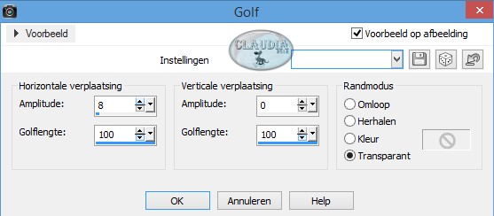 Effecten - Vervormingseffecten - Golf