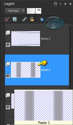 Activeer de laag "Raster 3" in het Lagenpallet