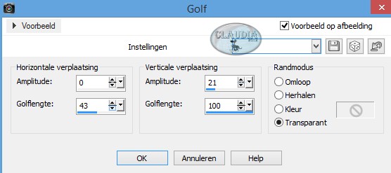 Effecten - Vervormingseffecten - Golf