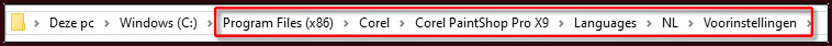 Steek de preset "Preset_Sunburst_projection_kittys" in deze map