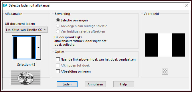 Selecties - Selectie laden/opslaan - Selectie laden uit alfakanaal : Sélection #3