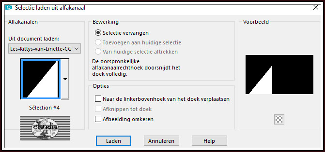 Selecties - Selectie laden/opslaan - Selectie laden uit alfakanaal : Sélection #4