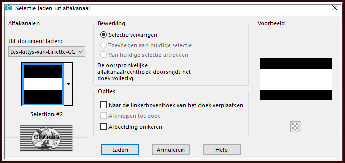 Selecties - Selectie laden/opslaan - Selectie laden uit alfakanaal : Sélection #2