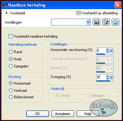 Effecten - Afbeeldingseffecten - Naadloze herhaling