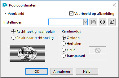 Effecten - Vervormingseffecten - Poolcoördinaten