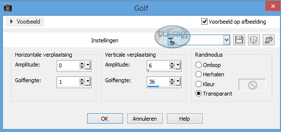 Effecten - Vervormingseffecten - Golf