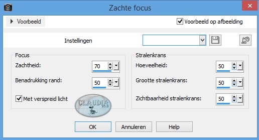 Aanpassen - Zachtheid - Zachte focus 