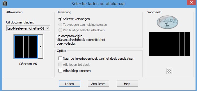 Selecties - Selectie laden/opslaan - Selectie laden uit alfakanaal : Sélection #6