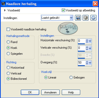 Effecten - Afbeeldingseffecten - Naadloze herhaling