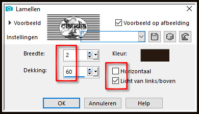 Effecten - Textuureffecten - Lamellen