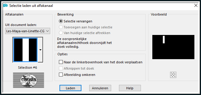 Selecties - Selectie laden/opslaan - Selectie laden uit alfakanaal : Sélection #6