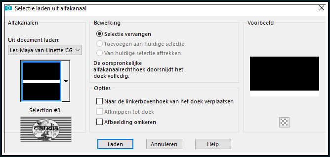 Selecties - Selectie laden/opslaan - Selectie laden uit alfakanaal : Sélection #8