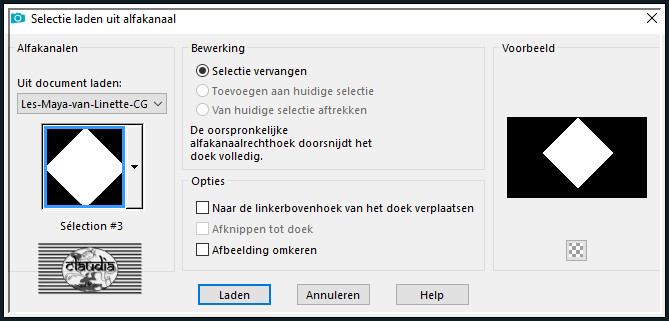 Selecties - Selectie laden/opslaan - Selectie laden uit alfakanaal : Sélection #3