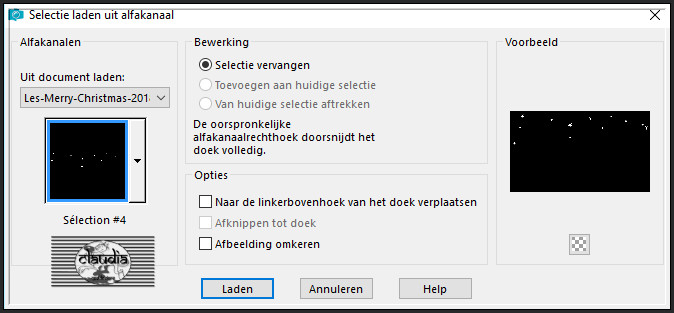 Selecties - Selectie laden/opslaan - Selectie laden uit alfakanaal : Sélection #4