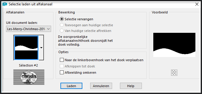 Selecties - Selectie laden/opslaan - Selectie laden uit alfakanaal : Sélection #2