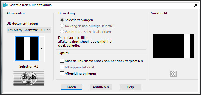 Selecties - Selectie laden/opslaan - Selectie laden uit alfakanaal : Sélection #3