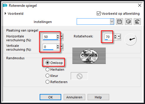 Effecten - Reflectie-effecten - Roterende spiegel