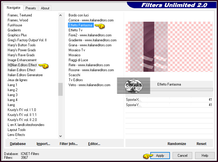 Effecten - Insteekfilters - <I.C.NET Software> - Filters Unlimited 2.0 - It@lian Editors Effect - Effetto Fantasma