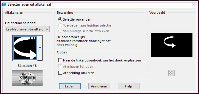 Selecties - Selectie laden/opslaan - Selectie laden uit alfakanaal : Sélection #6