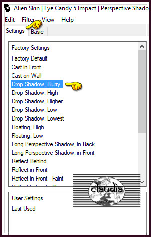 Effecten - Insteekfilters - Alien Skin Eye Candy 5 : Impact - Perspective Shadow