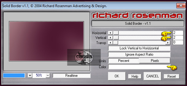 Effecten - Insteekfilters - Richard Rosenman - Solid Border