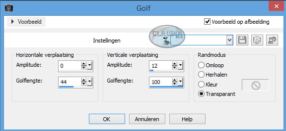 Effecten - Vervormingseffecten - Golf