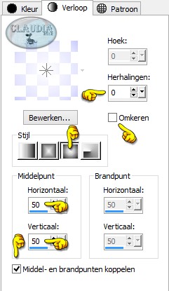 Maak Verloop met deze instellingen