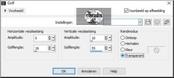 Effecten - Vervormingseffecten - Golf