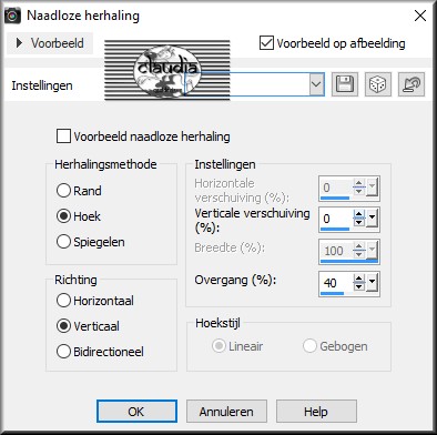 Effecten - Afbeeldingseffecten - Naadloze herhaling