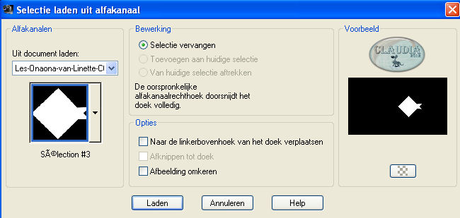 Selecties - Selectie laden/opslaan - Selectie laden uit alfakanaal : Sélection #3