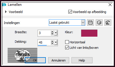 Effecten - Textuureffecten - Lamellen