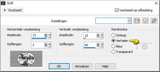 Effecten - Vervormingseffecten - Golf